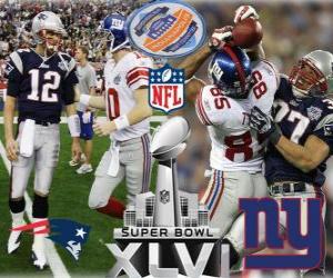 Puzzle Super Bowl XLVI - New England Patriots vs New York Giants